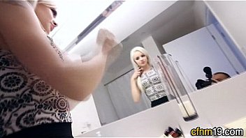 Jizzed faced cfnm teenage banged doggystyle min the bathroom in hd