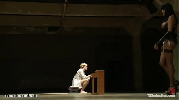 Asian TS dom in undergarments fucks man